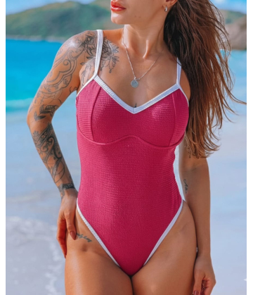 Maiô Bicolor Com Aro -...