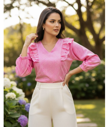 Blusa Babados Pink - Ref.:...
